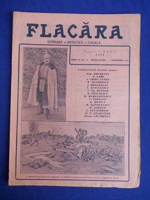 REVISTA FLACARA * ANUL IV - NR. 17 - 7 FEB.1915 * KAISERUL IN TINUTA DE CAMPANIE foto