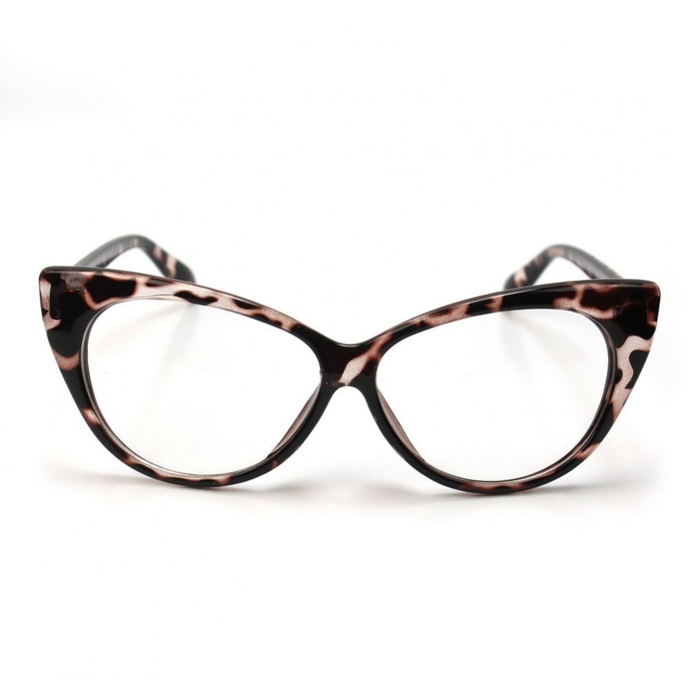 Ochelari de dama Cat Eyes lentila transparenta fara dioptrii model ANIMAL  PRINT | arhiva Okazii.ro