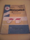 MATEMATICA GEOMETRIE SI TRIGONOMETRIE MANUAL CLASA X EDITURA DIDACTICA 1990, Clasa 10