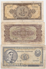 ROMANIA 1, 3, 5, 10, 25, 100 LEI 1952 - pret per lot foto