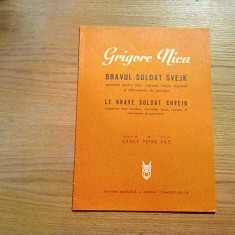 GRIGORE NICA (autograf) - Bravul Soldat Svejk - Muzicala, 1973, 17 p.