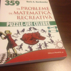 BORIS A. KORDEMSKY, 359 PROBLEME DE MATEMATICA RECREATIVA. PUZZLE-URI CELEBRE