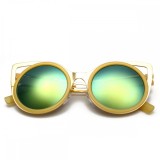 Ochelari Soare Fashion Dama CAT EYE DESIGN - RAma MEtalica , UV400 - Model 2, Femei, Protectie UV 100%, Metal