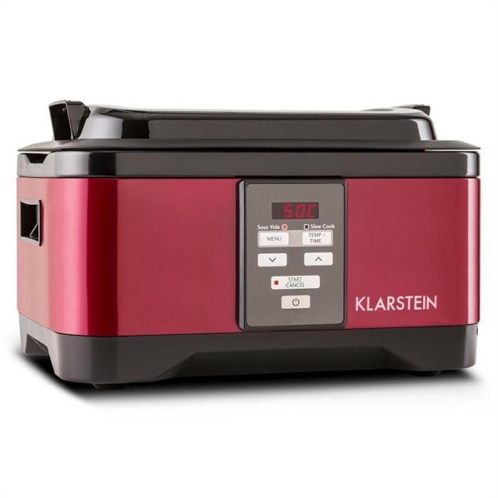 Klarstein Tastemaker Sous-Vide Garer, 550 W, 6 l, vas lent, oțel inoxidabil, roșu foto mare Klarstein Tastemaker Sous-Vide Garer, 550 W, 6 l, vas lent, oțel inoxidabil, roșu foto mare