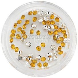 Decora?ii pentru unghii - strasuri diamante, galben-aurii foto mare Decora?ii pentru unghii - strasuri diamante, galben-aurii foto mare
