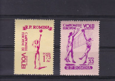 ROMANIA 1955 LP 387 CAMPIONATELE EUROPENE DE VOLEI SERIE MNH foto