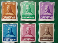 Luxemburg 1935 140 Euro Regele Charles I - Serie Nestampilata Mnh foto