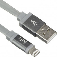 Cablu de date Kit IP5USBALUGR Apple Lightning - USB 1m gri foto