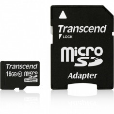 Card memorie Transcend Micro SDHC 16GB Class 10 + Adaptor SD foto