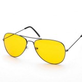 Ochelari Condus Noapte Anti-orbire UV400 Polarizati Aviator + Husa Microfibra Model 1