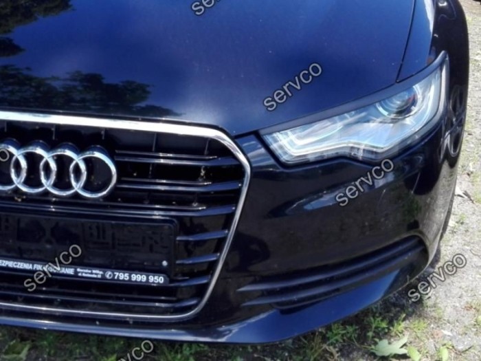 Set ornamente pleoape faruri Audi A6 C7 4G 2011-2014 Sline S6 Rs6 Abt ABS ver1 foto mare Set ornamente pleoape faruri Audi A6 C7 4G 2011-2014 Sline S6 Rs6 Abt ABS ver1 foto mare