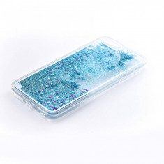 Carcasa Tellur iPhone 6 Plus cu lichid si sclipici Blue foto