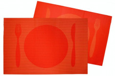 Suport servire masa PVC 30x45cm cu decor orange Raki foto