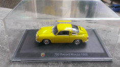 Macheta Fiat Abarth 750 Record Monza 1958 - Altaya 1/43 - noua, in cutie foto