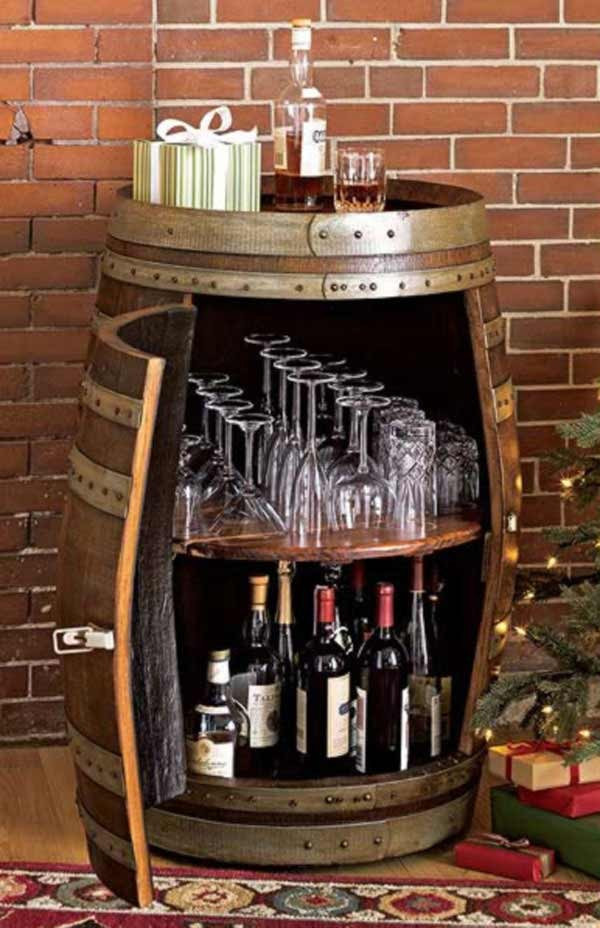 Mini Bar din butoi , raft din butoi , suport pentru sticle vin | arhiva  Okazii.ro