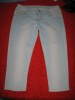Blugi Dama Trei Sferturi Okay Marimea 42, Talie Max 90cm, Bumbac/Poliester/Elastan