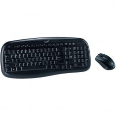 Kit tastatura si mouse Genius Wireless KB-8000X Black foto