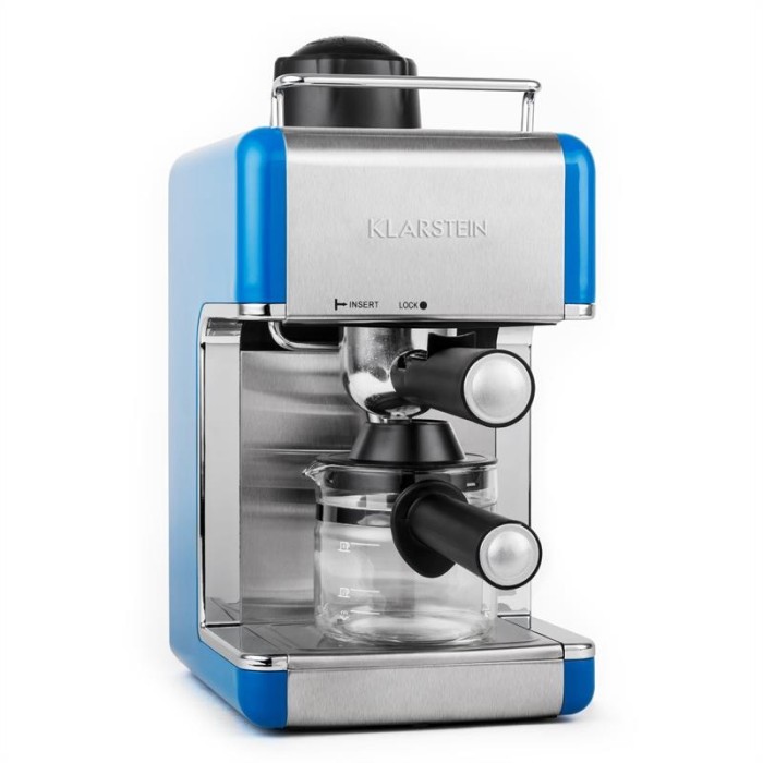 ONEconcept Sagrada Azzuro oțel aparat espresso portfiltrului 800W 3,5 bar 4 cesti foto mare ONEconcept Sagrada Azzuro oțel aparat espresso portfiltrului 800W 3,5 bar 4 cesti foto mare