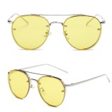 Ochelari Soare Retro Vintage, Rama Otel Inoxidabil, Protectie UV400, Unisex, Model 3 + Husa si Laveta Microfibra