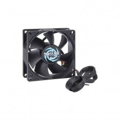 Ventilator pentru carcasa Revoltec AirGuard 80mm PWM negru foto