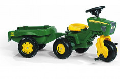 Tractor Cu Pedale Si Remorca Copii ROLLY TOYS 052769 Verde foto