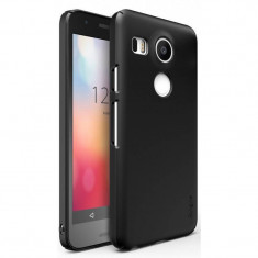 Husa Protectie Spate Ringke Slim SF Black plus folie protectie display pentru LG Nexus 5X 2015 foto