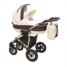 Carucior 3 in 1 Carmela Jacard Crem Maro foto