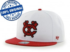 Sapca &amp;#039;47 Chicago Blackhawks - originala - flat brim - snapback - oficiala NHL foto