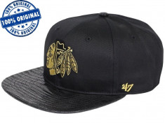 Sapca &amp;#039;47 Chicago Blackhawks - originala - flat brim - snapback - oficiala NHL foto