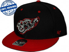 Sapca &amp;#039;47 Detroit Red Wings - originala - flat brim - snapback - oficiala NHL foto