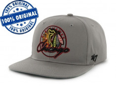 Sapca &amp;#039;47 Chicago Blackhawks - originala - flat brim - snapback - oficiala NHL foto