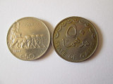 Lot 2 monede:Italia=50 centesimi 1925+Qatar=50 Dirhams