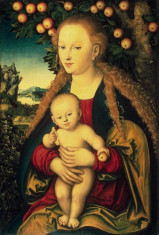 Lucas Cranach - Fecioara ?i pruncul sub mar (1530) foto