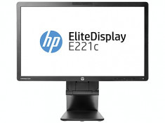 Monitor LED HP EliteDisplay E221C 21.5 inch IPS cu camera WEB foto