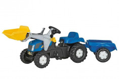 Tractor Cu Pedale Si Remorca Copii ROLLY TOYS 023929 Blue foto