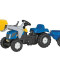 Tractor Cu Pedale Si Remorca Copii ROLLY TOYS 023929 Blue