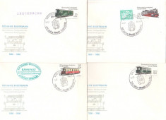 DDR 1986 - tren, 4 FDC foto