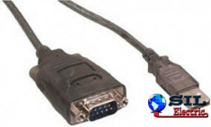 Cablu convertor USB A tata la Serial RS232 2m Goobay foto