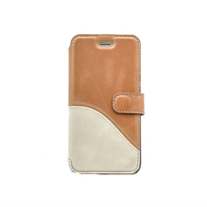 Husa Flip Cover Tellur Book Wave piele pentru iPhone 7 Maro/Alb foto mare Husa Flip Cover Tellur Book Wave piele pentru iPhone 7 Maro/Alb foto mare