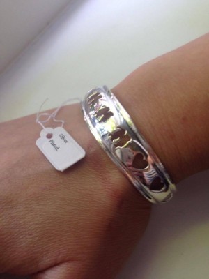 Bratara reglabila -as3 inox placata cu ARGINT TIBETAN 925 -inima martisor foto