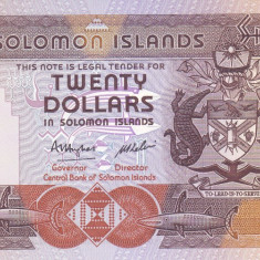 Bancnota Insulele Solomon 20 Dolari (1986) - P16 UNC ( serie B/1 )