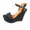 Sandale dama negre cu platforma marime 38+CADOU
