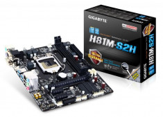 Placa de baza GIGABYTE Socket 1150, H81M-S2H, INTEL H81, 2* DDR3 1600/1333, VGA/DVI/HDMI, 1*PCIEx3.0/2*PCIEx1, 2*SATA3, 2*SATA2, 2*U SB3.0, bulk foto