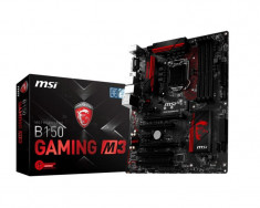 Placa de baza MSI Socket LGA1151, B150 GAMING M3, Intel B150, 4*DDR4 2133/MHz, DVI/HDMI/VGA, 2*PCIEx16/2*PCIEx1/3*PCI, 6*SATAIII/1*SATAe, bulk foto