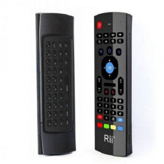 Mini Tastatura MX3 Rii tek 2.4G Wireless Fly Air Mouse Black foto