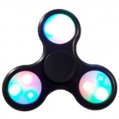 Fidget Spinner cu LED Negru foto