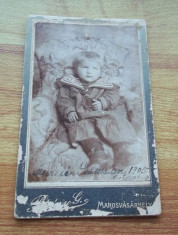 cdv atelier Marosvasarhely Targu Mures carton portret copil foto