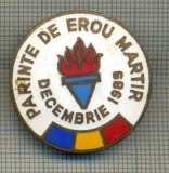 ZET 556 INSIGNA - ,,PARINTE DE EROU MARTIR DECEMBRIE 1989&quot;