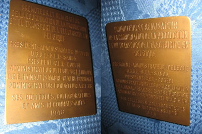 Placheta bronz aniversara Fernand Courtoy 1948. foto