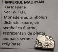 Karshapana sec IV-II i.H. imp. Mauryan foto